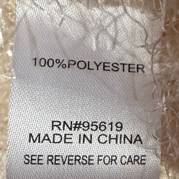 John Paul Richards size small fuzzy metallic cream color sweater - Picture 8 of 9